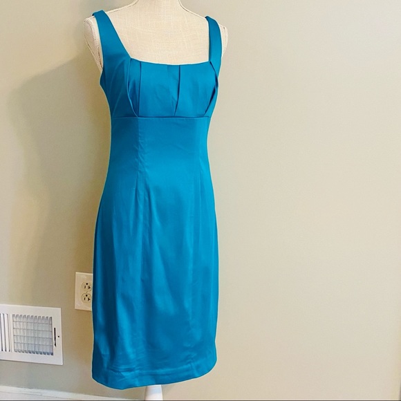 Calvin Klein Dresses & Skirts - Calvin Klein Dress Teal Fitted Body-con Work to Play Career Stretches Women XS 2